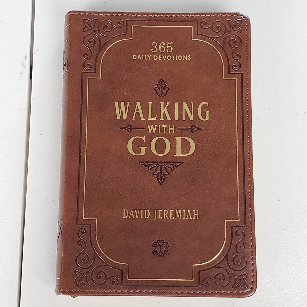 Walking with God 365 Daily Devotions David Jeremiah Brown LuxLeather Christian